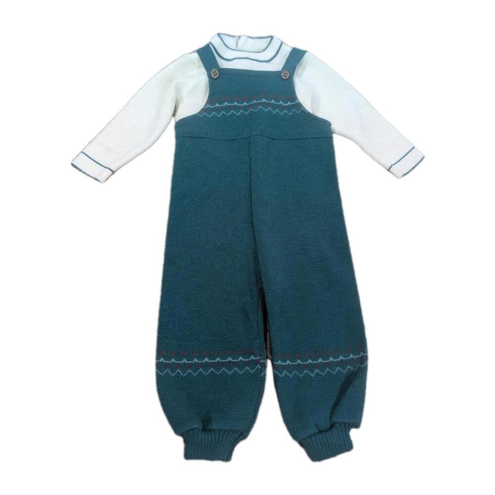 Vintage Friemanit 12‎ months Green Romper And White Shirt Withdesigns
